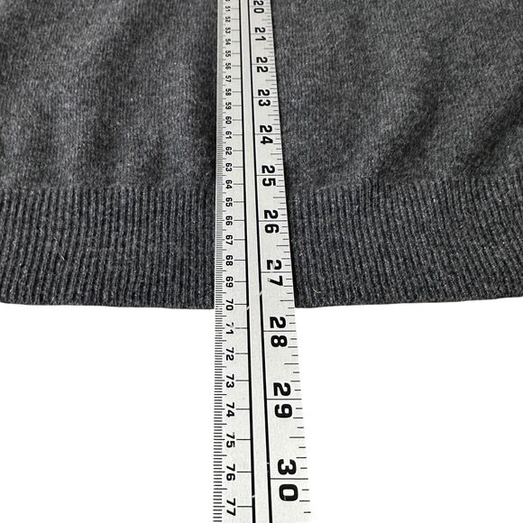 Club Room Sweater Men’s 2XL XXL Gray 100% Cashmere V-Neck Pullover Knit Estate - Picture 9 of 11